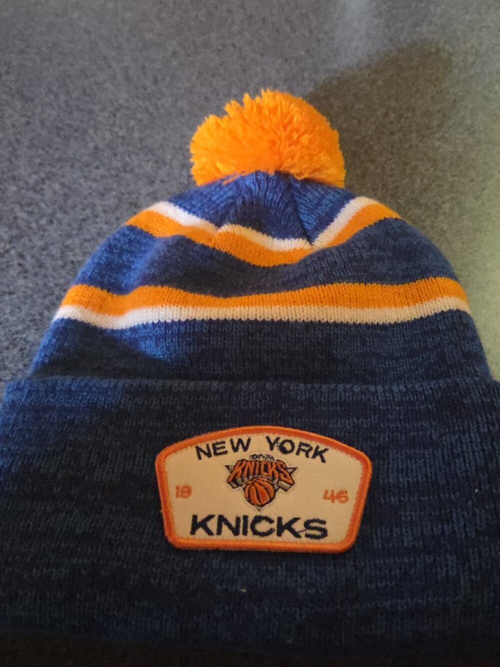 NBA New York Knicks Couliour Knit Beanie with Pom